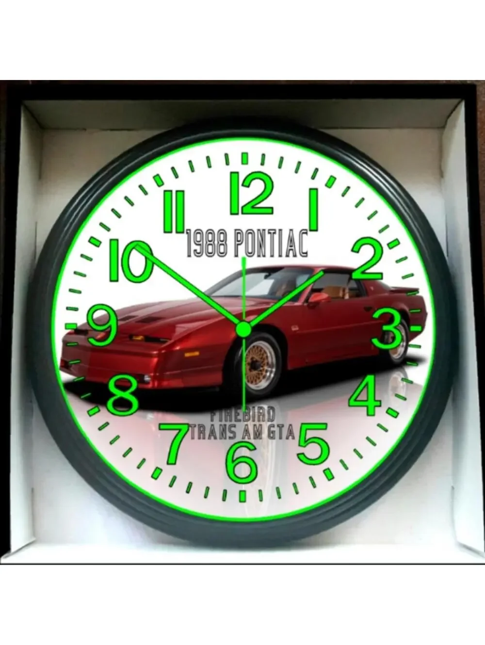 1988 Pontiac Firebird Trans Am Glow In The Dark Wall Clock New!